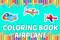 Coloring Book Airplane kids Education